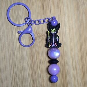 Maleficent purple keychain